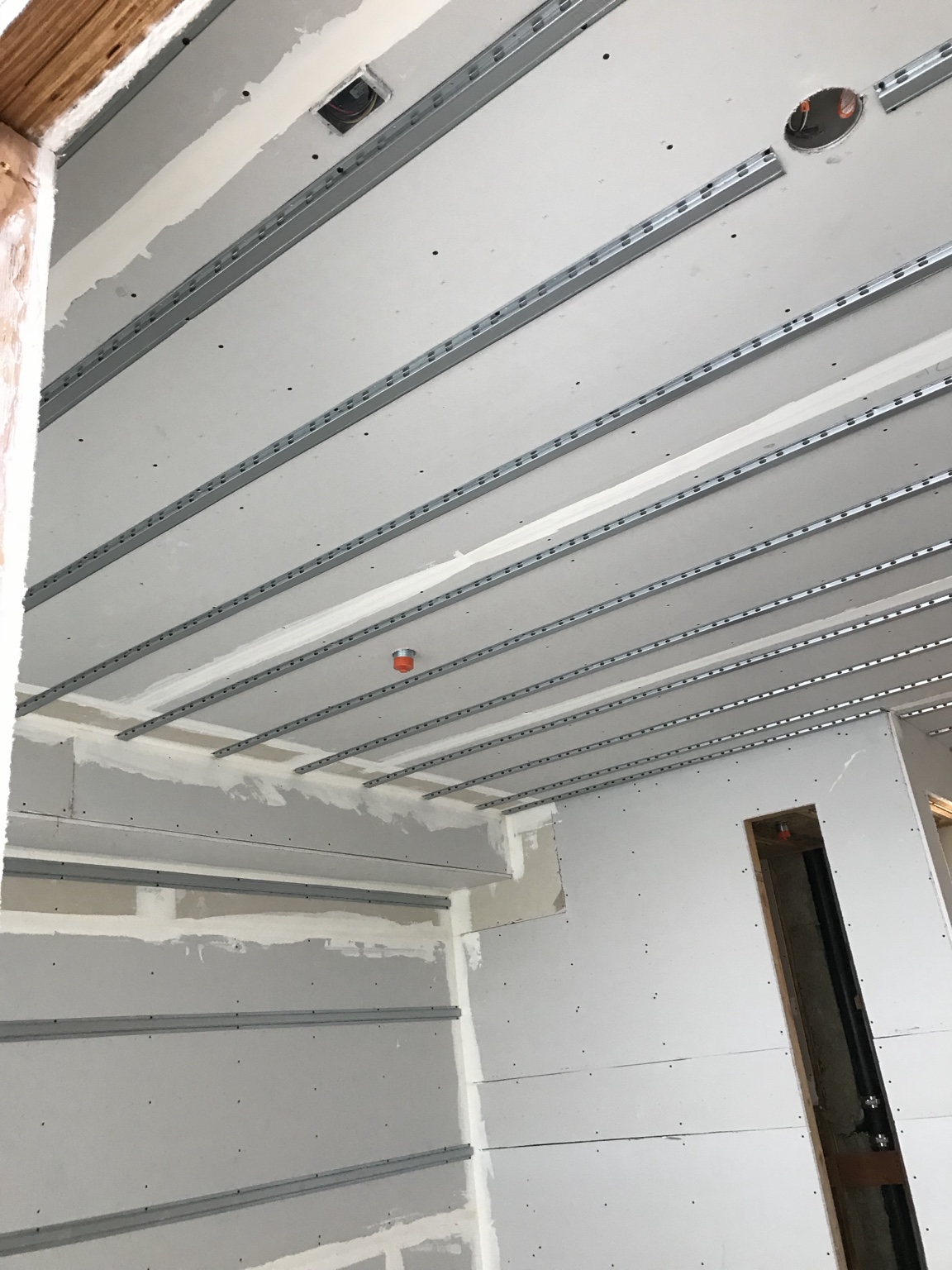 Drywall ceiling installation