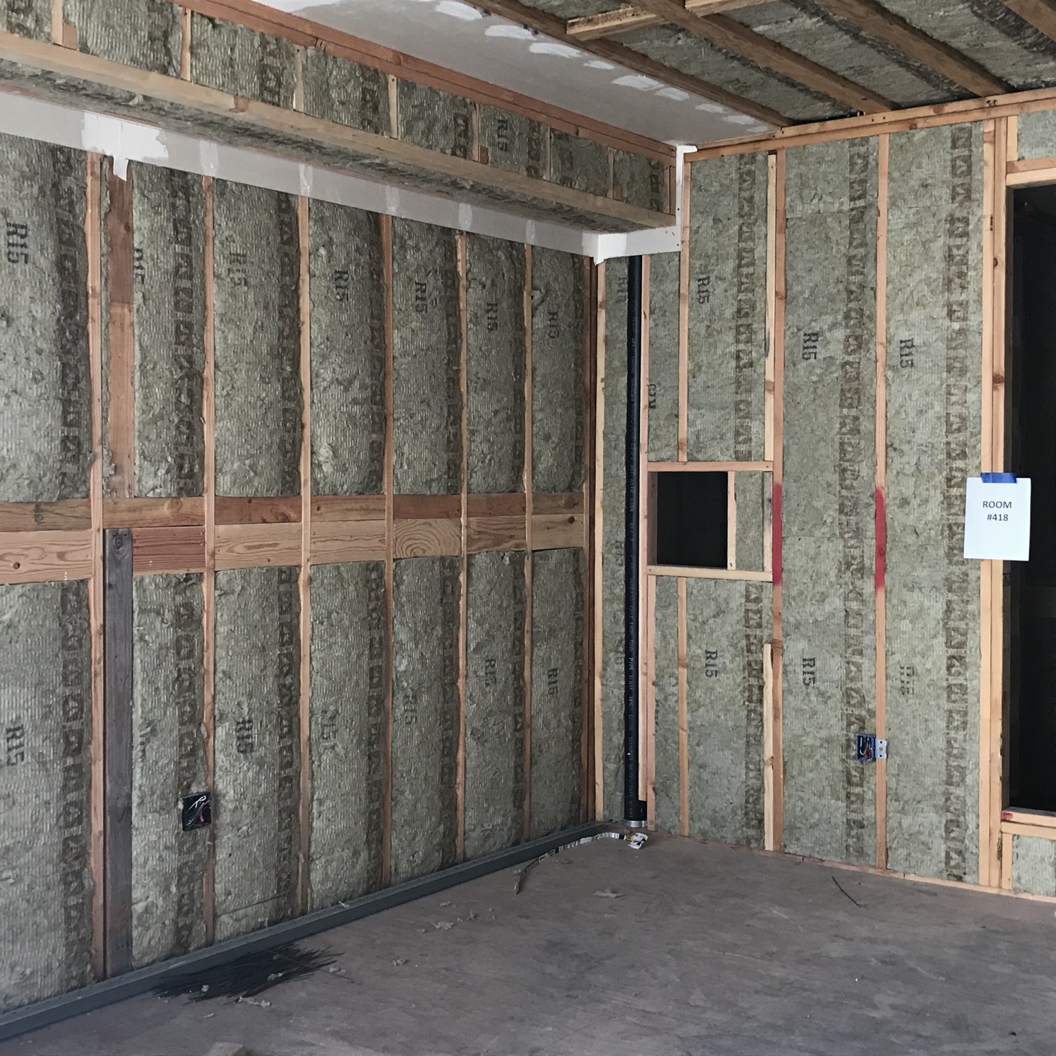 Wall insulation installation