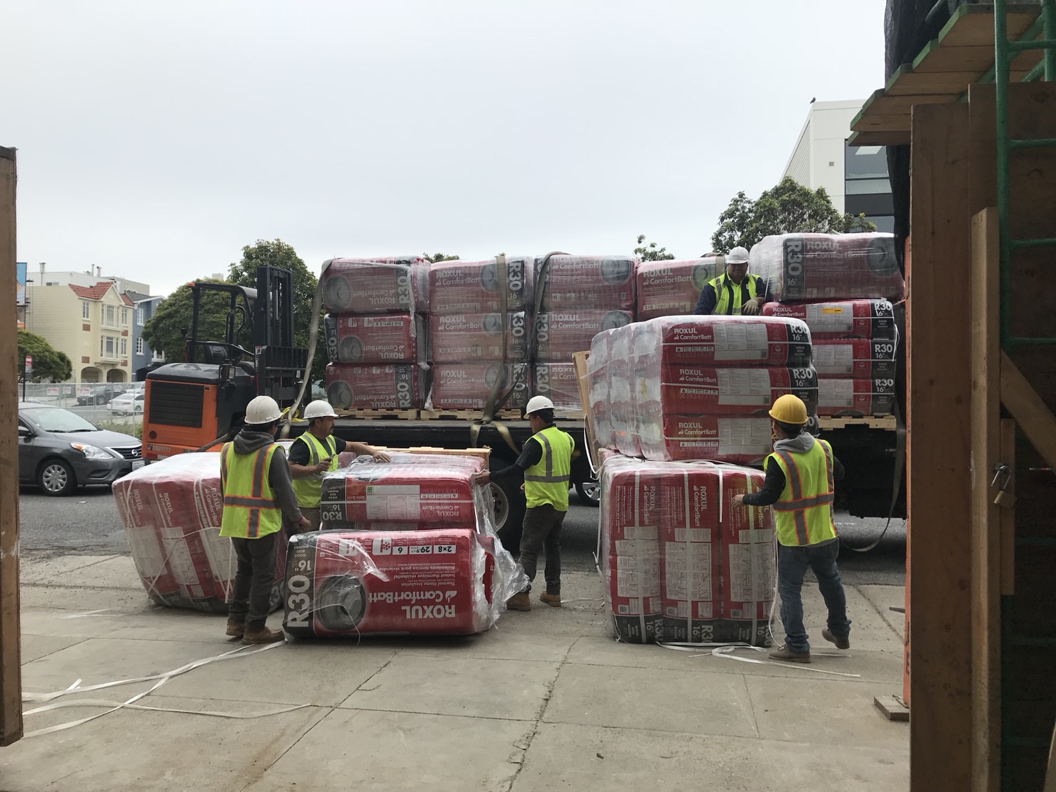 Construction material delivery