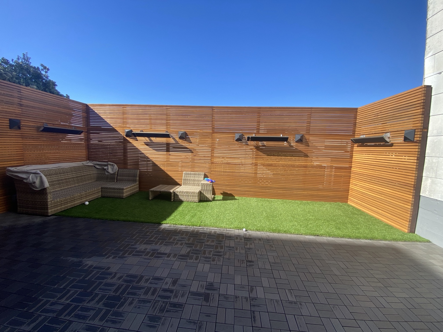 Completed outdoor patio