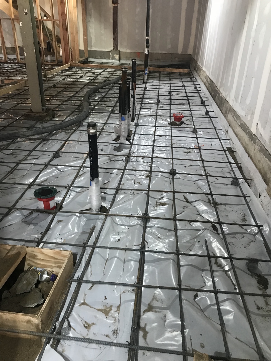 Slab reinforcing preparation